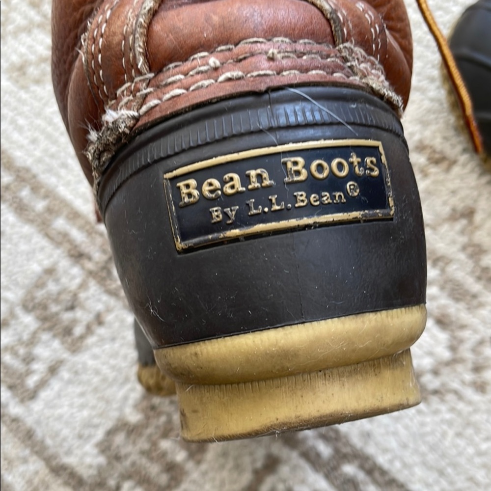 L.L. Bean Brown Leather with Black Rubber Winter Boots - Picture 5 of 9